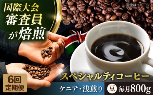 【全6回定期便】コーヒー豆 自家焙煎 浅煎り ケニア 200g×4 TSUKIKOYA COFFEE ROASTER ツキコヤ 珈琲 こだわり 横須賀【株式会社RUINS】 [AKAD020]
