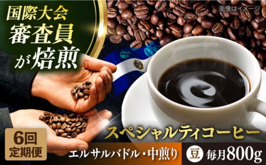 【全6回定期便】コーヒー豆 自家焙煎 中煎り エルサルバドル 200g×4 TSUKIKOYA COFFEE ROASTER ツキコヤ 珈琲 こだわり 横須賀【株式会社RUINS】 [AKAD029]