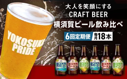 【全6回定期便】飲み比べ ビール 3種　18本セット （330ml瓶×計108本）クラフトビール 【有限会社たのし屋本舗】 [AKAE054]
