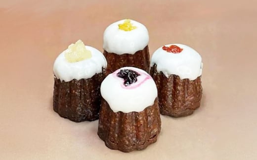 コンテスト受賞作品 カヌレセット8個入（ブルーベリーカヌレ2個 夏みかんカヌレ2個 トマトカヌレ2個 大根カヌレ2個） 個包装 スイーツ デザート ギフト対応 プレゼント包装 メッセージカード 横須賀  【パティスリーハダ】 [AKAM009]