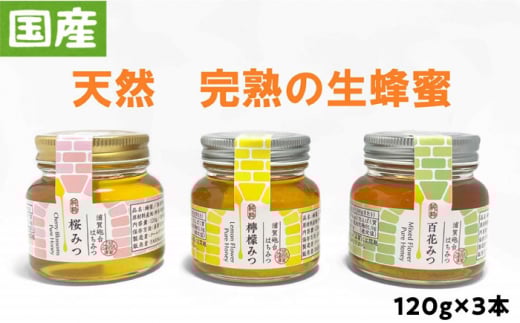 【先行予約】【数量限定20セット】浦賀砲台蜂蜜 3本入り（120g×3本） 国産 はちみつ ハチミツ 生蜂蜜 農園 横須賀【ファーマシーガーデン浦賀】 [AKBG001]