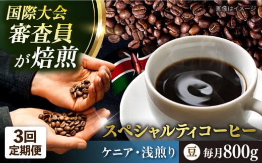 【全3回定期便】コーヒー豆 自家焙煎 浅煎り ケニア 200g×4 TSUKIKOYA COFFEE ROASTER ツキコヤ 珈琲 こだわり 横須賀【株式会社RUINS】 [AKAD019]