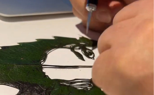 【葉っぱで作る奇跡のアート バラエティー編】オーダーメイド リーフアート（額入） リーフアート アート 切絵 切り絵 オーダーメイド オーダーメイドチケット 葉 葉っぱ  【アートスクール・デザインスタジオ バニヤンツリー】 [AKFA002]