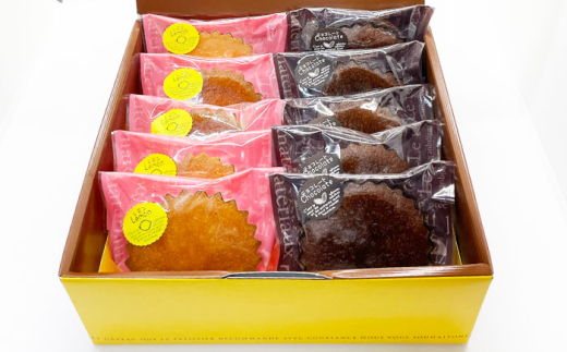 ギフト マドレーヌセット10個（レモンマドレーヌ5個 チョコマドレーヌ5個) 焼き菓子 小分け 詰め合わせ マドレーヌ スイーツ デザート 横須賀【パティスリーハダ】 [AKAM006]