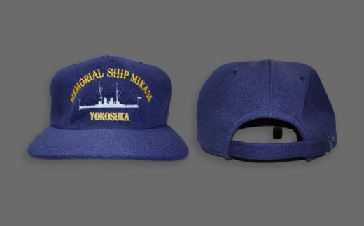 三笠帽子（L、紺）・Tシャツ（S〜LL、白）セット 記念艦三笠 Tシャツ ティーシャツ 帽子 三笠 軍艦 横須賀 横須賀市 セット 記念艦三笠【公益財団法人 三笠保存会】 [AKBC002]
