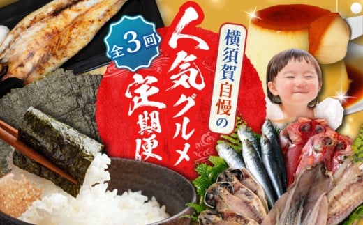 【全3回定期便】横須賀 人気 グルメ 定期便 [AKZZ016]