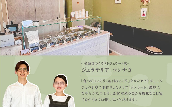季節のジェラートおまかせ8点セット【ジェラテリア コンナカ】 [AKHT003]