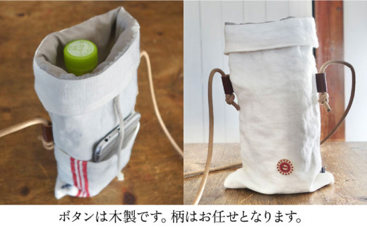 【ダークモカ】【紐：モカ】リネン帆布のスマホショルダー スマホショルダーバッグ スマホ 帆布 リネン バッグ バック 斜め掛け シンプル ナチュラル  【Jonico.handwork】 [AKGD002-24]