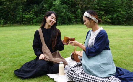 【ダークモカ】リネン帆布のショルダーバッグ ショルダーバッグ 帆布 リネン バッグ バック 斜め掛け シンプル ナチュラル リトアニアリネン 【Jonico.handwork】 [AKGD001-10]