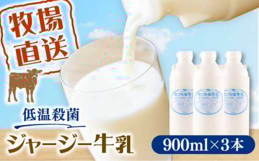 低温殺菌牛乳 ジャージー牛乳 牛乳 人気 3本セット【よこすか関口牧場】 [AKGN001]