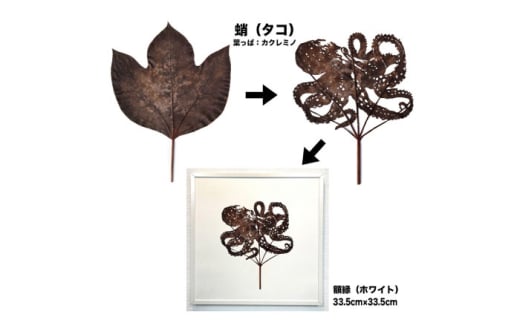 【葉っぱで作る奇跡のアート バラエティー編】オーダーメイド リーフアート（額入） リーフアート アート 切絵 切り絵 オーダーメイド オーダーメイドチケット 葉 葉っぱ  【アートスクール・デザインスタジオ バニヤンツリー】 [AKFA002]