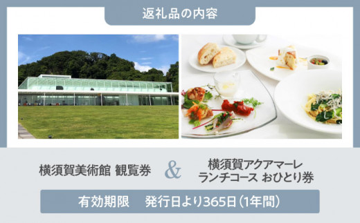 横須賀美術館観覧券・レストランアクアマーレ食事券（ランチコース/おひとり券）【横須賀美術館】 [AKBX004]