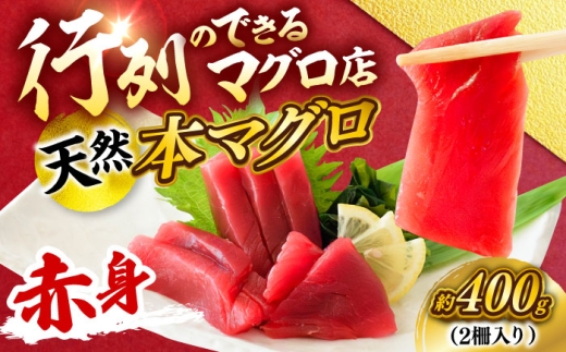 天然 本まぐろ 赤身 計約400g （2柵入り）【本まぐろ直売所】 [AKAK097]