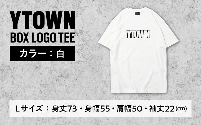 【Lサイズ】YTOWN BOX LOGO TEE WHITE【YTOWN】 [AKIK002-3]