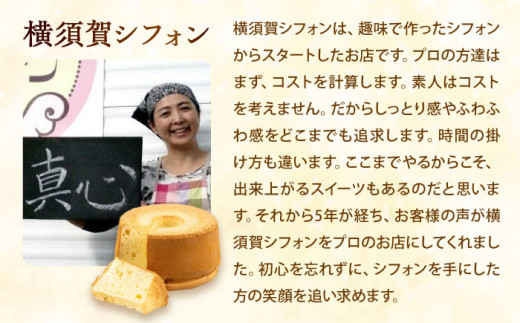 横須賀シフォン ティータイムセット（バニラシフォン14cmホール 1個・さくさくシフォン 2個・フィナンシェ プレーン 2個、チョコ 1個、抹茶 1個）【横須賀商工会議所 おもてなしギフト事務局（横須賀シフォン）】 [AKEH001]