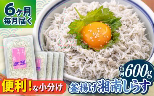 【全6回定期便】釜揚げ 湘南しらす 600g 小分け 120g×5パック / しらす 湘南 ふわふわ 食感 冷凍 国産 シラス お取り寄せ 人気 佐島 横須賀 かながわブランド 神奈川県 【平敏丸】 [AKEZ006]