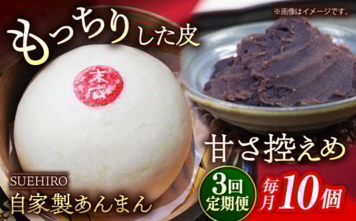 【全3回定期便】あんまん 10個入 1.1kg 冷凍 惣菜 おかず  【SUEHIRO】 [AKAS012]