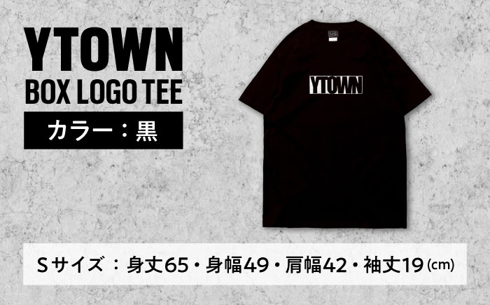【Sサイズ】YTOWN BOX LOGO TEE BLACK【YTOWN】 [AKIK001-1]
