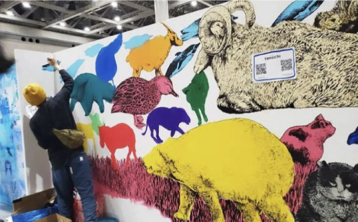 オーダーペット似顔絵（キャンバス画） ペット イラスト オーダーペット似顔絵 プレゼント Tanochi ペット画家 似顔絵アート  インテリア 【横須賀商工会議所 おもてなしギフト事務局（たのち）】 [AKFM002]