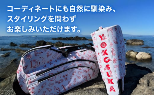 YOKOSUKA柄 キャディバッグ（９型スタンドタイプ） ゴルフバッグ ゴルフ おしゃれ ごるふ 高機能性 スポーツ 横須賀 【アリスリー株式会社】 [AKBE006]