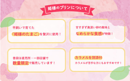 「姫様のプリンセット」（６個入り）　飼い方にこだわり餌にこだわった姫様のたまごで作ったプリン プリン デザート スイーツ 【横須賀商工会議所　おもてなしギフト事務局（岩沢ポートリー）】 [AKET008]