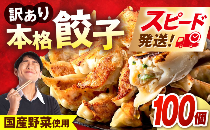 【年内発送の受付は12月24日まで！】訳あり 本格餃子 100個セット 訳あり 本格 餃子  ぎょうざ 国産 ギョーザ 野菜 わけあり ワケアリ 冷凍餃子 ぎょうざ ジューシー 中華 セット 詰め合わせ 国産野菜 大容量 たっぷり 惣菜 横須賀 年内発送 【株式会社オウモリ食品】 [AKHQ002]