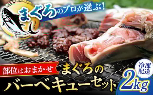 まぐろ おまかせバーベキューセット 冷凍約2kg 鮪 マグロ BBQ 魚 横須賀【横須賀商工会議所 おもてなしギフト事務局（本まぐろ直売所 横須賀本店）】 [AKAK003]