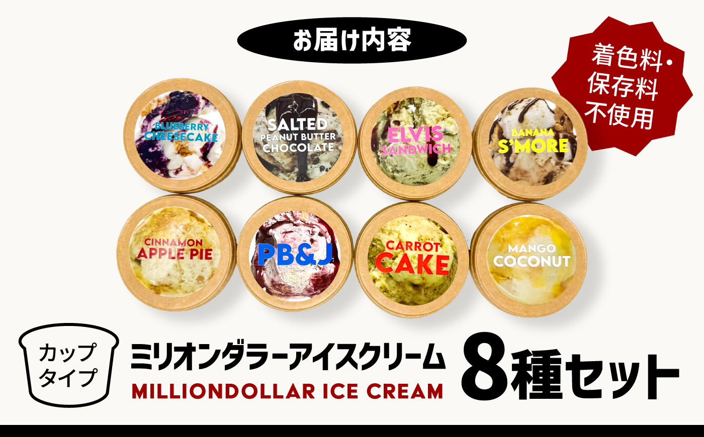 ミリオンダラーアイスクリーム8種【株式会社DADA GLOBAL】 [AKHW001]