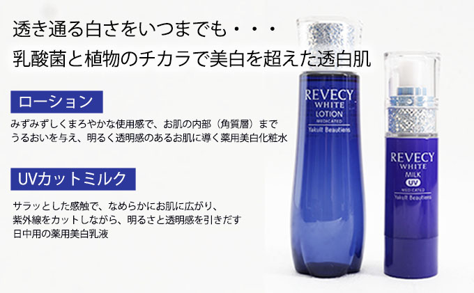 コスメ ヤクルト リベシィ ホワイト ベーシックケア セット 化粧水 UVカットミルク 乳液 基礎化粧品 美白 保湿 ヒアルロン酸 ビタミンC誘導体 メラニン シミ 美容 スキンケア 日用品 神奈川県 神奈川