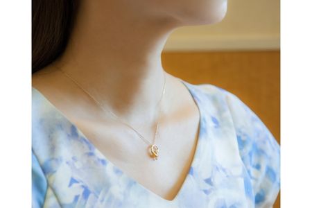 Calla K10 ダイヤモンド パールネックレス レディース ジュエリー アクセサリー