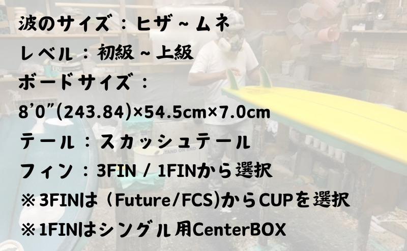 サーフボード ファンボード オーダー T-MIN 初心者 中級者 上級者 オーダー