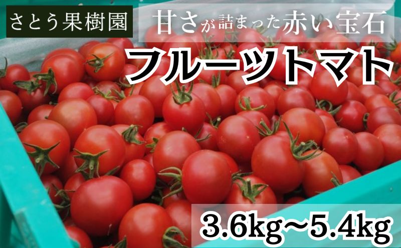 トマト フルーツトマト  3.6kg～5.4kg 3箱 フルティカ 藤沢市 野菜 とまと ミニトマト ハウス栽培