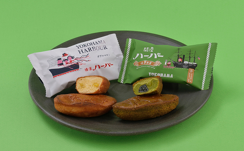 お菓子 横濱ハーバーアソート ダブルマロン＆抹茶黒蜜 12個 セット 焼き菓子 スイーツ おやつ 抹茶 自家製餡 黒蜜 アソート 詰め合わせ ギフト 藤沢市 A1