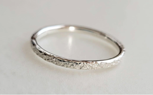 シルバーリング テクスチャーリング 1.8㎜  選べるサイズ アクセサリー 指輪 アクセサリー ジュエリー シルバー リング レディース メンズ ペア シンプル 一点もの 華奢リング ピンキーリング プレゼント ギフト 贈り物 シルバー950 SILVER ふるさと納税 リング 10000円 ジュエリー FABBRICA OSAWA 神奈川 湘南 藤沢