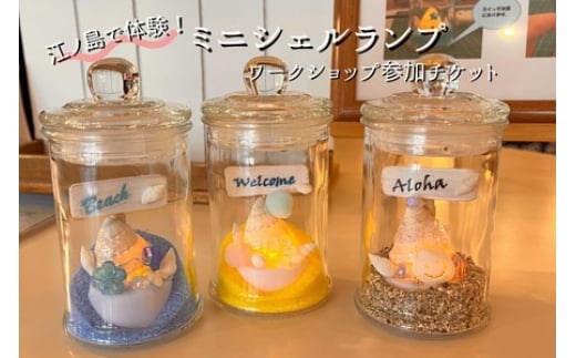 ミニシェルランプ ワークショップ 参加チケット 海 貝殻 ランプ 体験 江の島 江ノ島