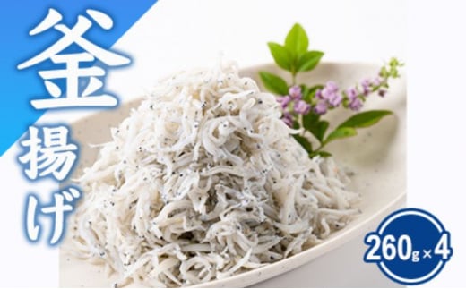 しらす 計1kg 以上 260g × 4パック シラス 魚 釜揚げしらす 釜揚げ 湘南しらす sirasu じゃこ ちりめん しらす干し 江の島しらす イワシ 小分け 便利 手軽 海鮮 新鮮 魚介 魚貝 小魚 ごはん 米 おかず 海鮮丼 冷凍 贈答 人気 江の島 江ノ島 とびっちょ 神奈川 湘南 藤沢