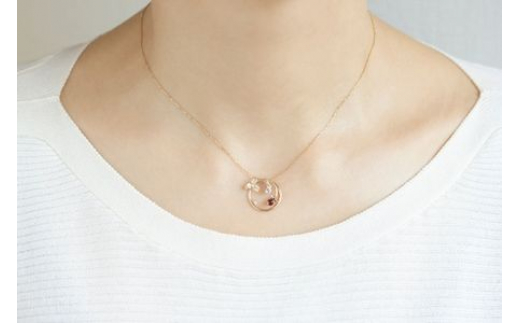 K10 Strawberry ガーネット トパーズ ダイヤモンド ネックレス レディース ジュエリー アクセサリー イエローゴールド ホワイトトパーズ ペンダント シンプル 一点もの おしゃれ かわいい プレゼント ギフト 贈り物 株式会社菜畑 神奈川 湘南 藤沢