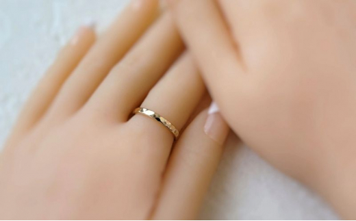 アクセサリー K14GF 槌目リング 3㎜幅 選べるサイズ 指輪 アクセサリー ジュエリー K14 ゴールドフィルド リング レディース メンズ ペア シンプル 一点もの 華奢リング ペアリング ピンキーリング かわいい おしゃれ プレゼント ギフト 20000円 贈り物 FABBRICA OSAWA 神奈川 湘南 藤沢