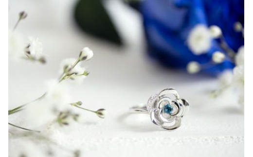 Blue Rose Pt トパーズ ダイヤモンドリング アクセサリー ダイアモンド ダイア 宝石 リング ゴールド 7号～14号 ジュエリー  指輪 アクセサリー りんぐ ring レディース メンズ ペア シンプル 一点もの おしゃれ かわいい プレゼント ギフト株式会社菜畑  神奈川 湘南 藤沢