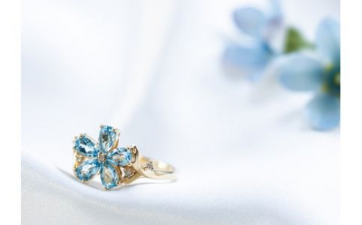 ブルースター blue star K10 トパーズ ダイヤモンド リング レディース ジュエリー アクセサリー 【7号～14号】指輪 ゆびわ りんぐ ring レディース シンプル 一点もの おしゃれ かわいい プレゼント ギフト 株式会社菜畑 神奈川 湘南 藤沢