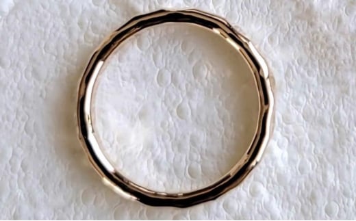 アクセサリー K14GF 槌目リング 3㎜幅 選べるサイズ 指輪 アクセサリー ジュエリー K14 ゴールドフィルド リング レディース メンズ ペア シンプル 一点もの 華奢リング ペアリング ピンキーリング かわいい おしゃれ プレゼント ギフト 20000円 贈り物 FABBRICA OSAWA 神奈川 湘南 藤沢