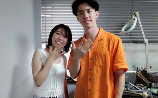 彫金 刻印 リング 制作 体験 コース 1名 シルバー950 SILVER 指輪 アクセサリー ジュエリー リング  ペア シンプル 一点もの ペアリング かわいい おしゃれ プレゼント りんぐ ring ギフト 贈り物 FABBRICA OSAWA 神奈川 湘南 藤沢