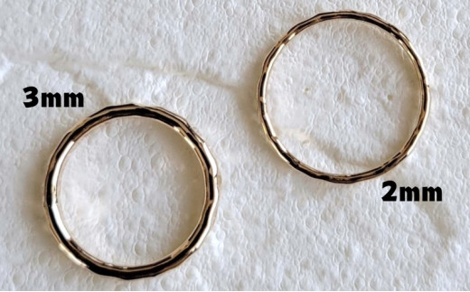 アクセサリー K14GF 槌目リング 3㎜幅 選べるサイズ 指輪 アクセサリー ジュエリー K14 ゴールドフィルド リング レディース メンズ ペア シンプル 一点もの 華奢リング ペアリング ピンキーリング かわいい おしゃれ プレゼント ギフト 20000円 贈り物 FABBRICA OSAWA 神奈川 湘南 藤沢