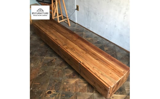 TV台 180×35cm 引き出しタイプ 台 テレビ台 家具 かぐ カグ 収納 棚 たな タナ 手仕上げ 手作り ハンドメイド 木目 オリジナル リビング 贈り物 1点物 国産 杉材 無垢材 無垢素材 木目 便利 レトロ ビンテージ おしゃれ 85ファニチャー神奈川 湘南 藤沢