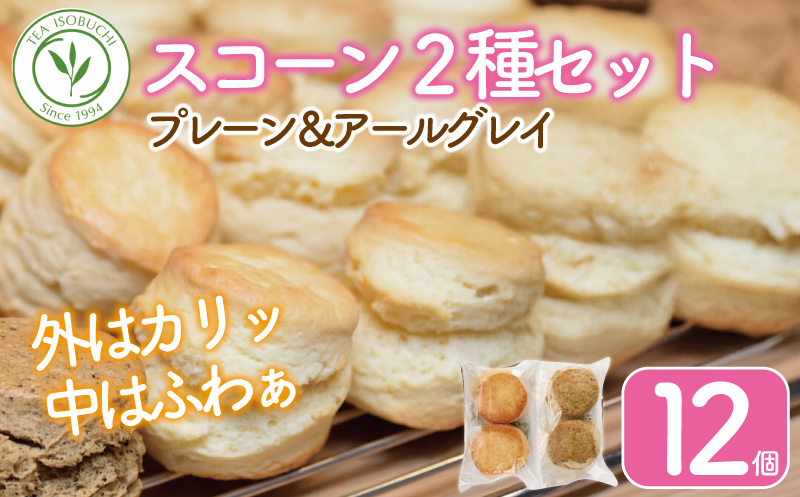 年内発送 ! (12/21 決済完了分まで)  スコーン 12個 セット 2種 ( プレーン 6個 アールグレイ 6個 ) 焼き菓子 お菓子 焼菓子 おやつ 洋菓子 デザート スイーツ 人気 発酵 バター コク 風味 すこーん 常温 ミルクティー 手土産 ギフト プレゼント 手作り 紅茶 茶 専門店 ティー イソブチカンパニー 神奈川 湘南 藤沢