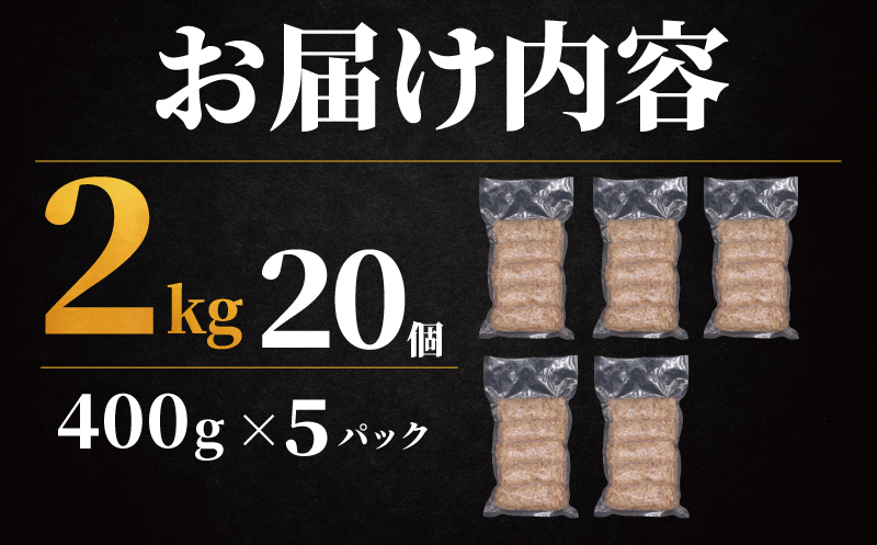 ハンバーグ 20個 計2kg 100g × 4個 × 5セット はんばーぐ 大容量 豚肉 牛肉 牛 豚 肉 合い挽き肉 冷凍 冷凍食品 簡単調理 焼くだけ お弁当 おかず 遠足 夕食 便利 簡単 こども 人気 おすすめ 詰め合わせ お惣菜 ジューシー スパイス 株式会社タカギフーズ 湘南 神奈川 藤沢