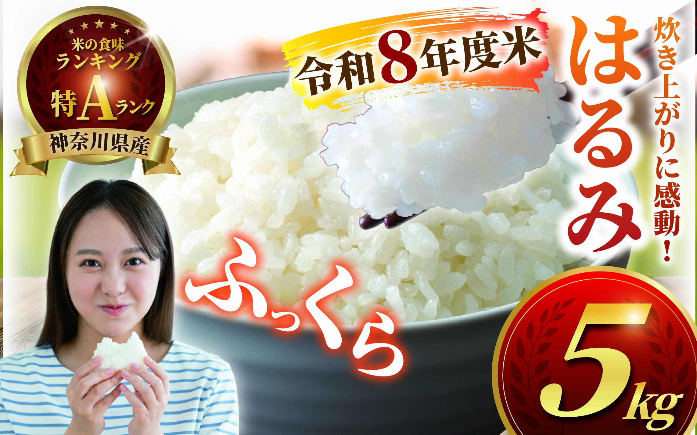 新米 先行予約 特Aランク 米 はるみ 5kg こめ 令和8年度産 甘い ツヤ キヌヒカリ コシヒカリ こしひかり しんまい kome ※ お米 白米 ご飯 ごはん 弁当 お弁当 おにぎり はくまい 精米 ブランド米 農家直送 数量限定 産地直送 藤沢洋蘭 神奈川 湘南 藤沢