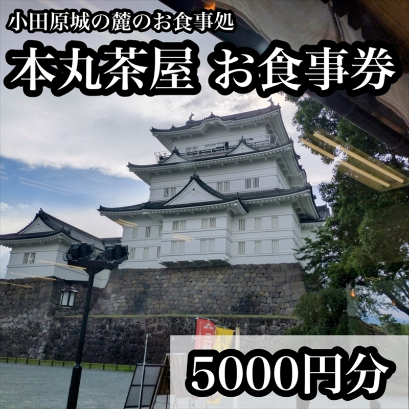 小田原城の麓のご飯屋さん　本丸茶屋御食事券 5000円分【 お食事券 神奈川県 小田原市 】