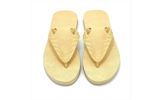 海にかえる生分解性の国産ビーチサンダル「SIX LINE」☆小田原城型フローティングキーホルダー付き ソール：ナチュラル×鼻緒：ナチュラル・26cm【高島屋選定品】