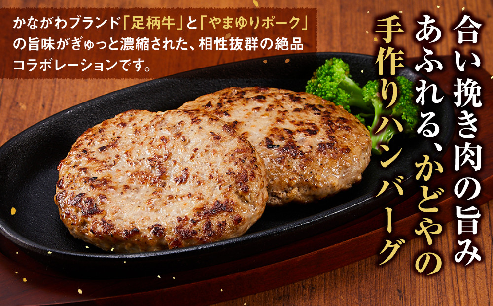 【かながわブランド】足柄牛とやまゆりポーク合い挽きハンバーグ8個入【 肉 国産  神奈川県 小田原市 】